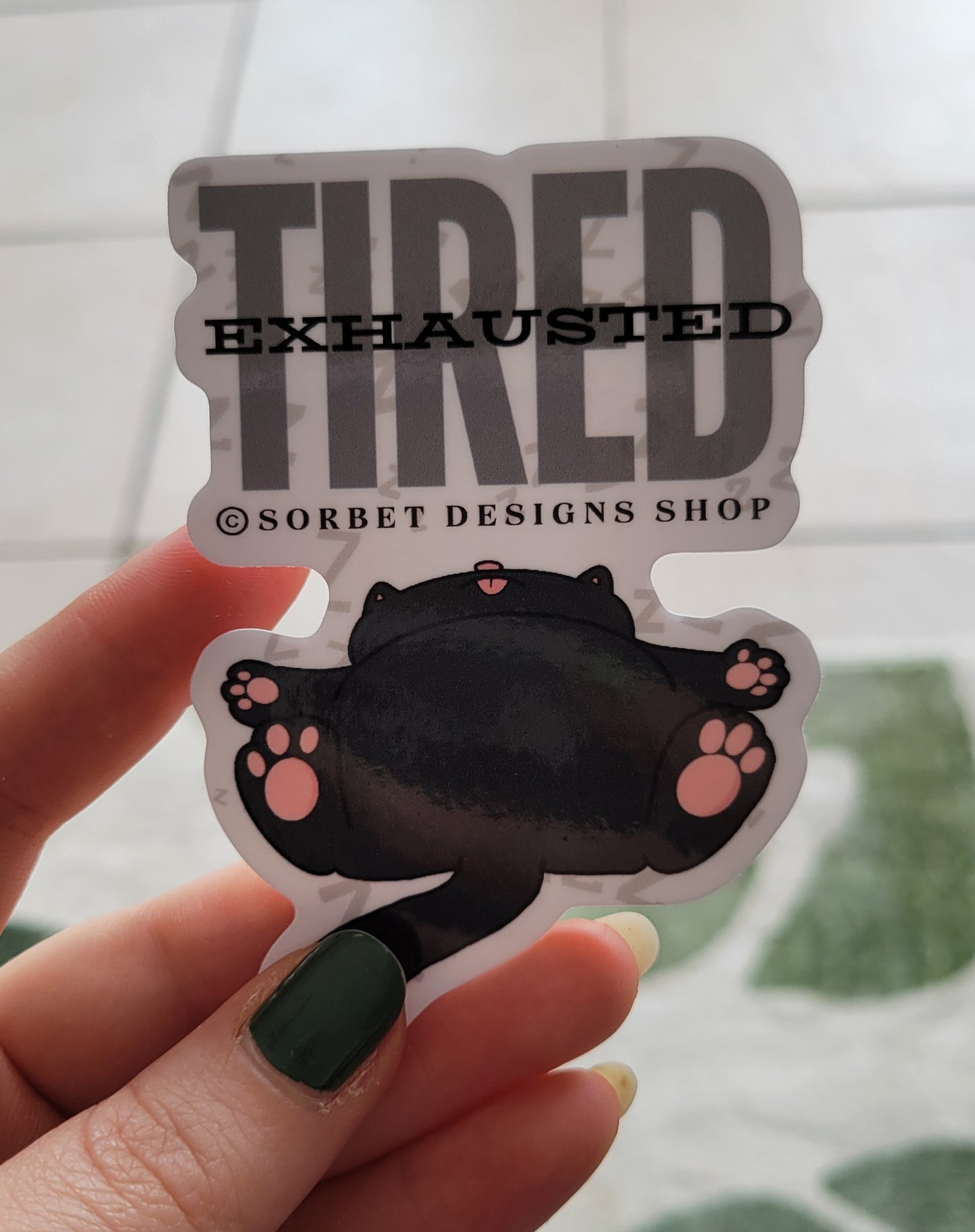 Tired | Exhausted Sticker