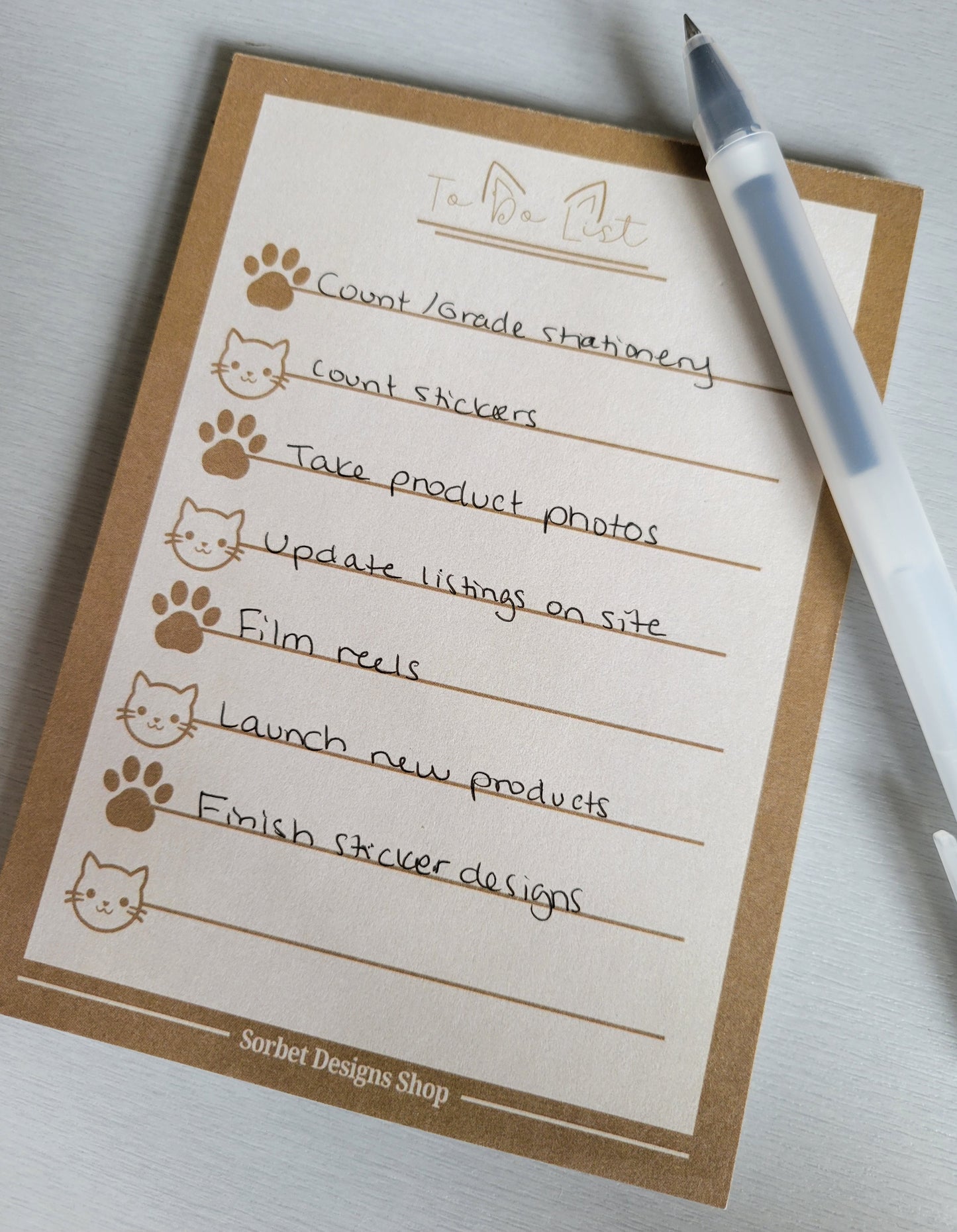 Coffee & Cream To-do List Set