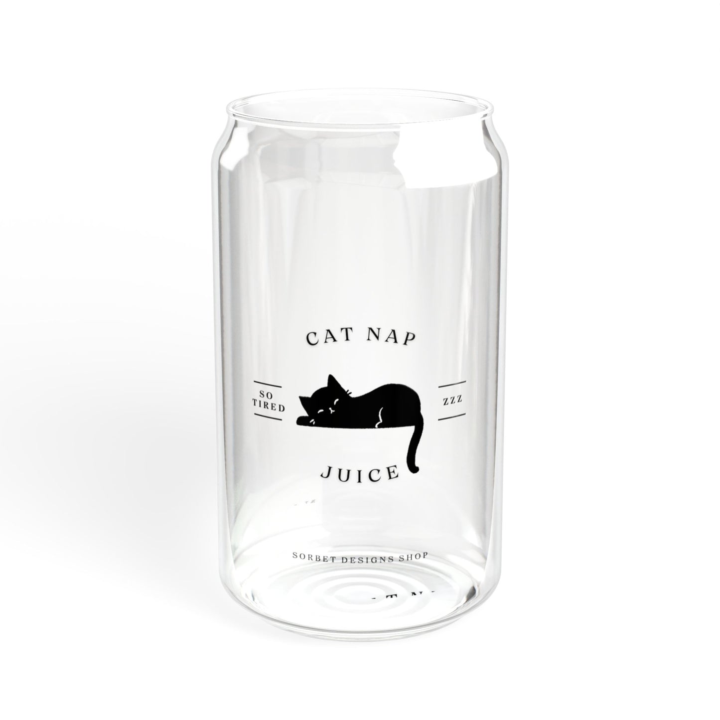 Cat Nap Juice Glass Can Cup - 16oz