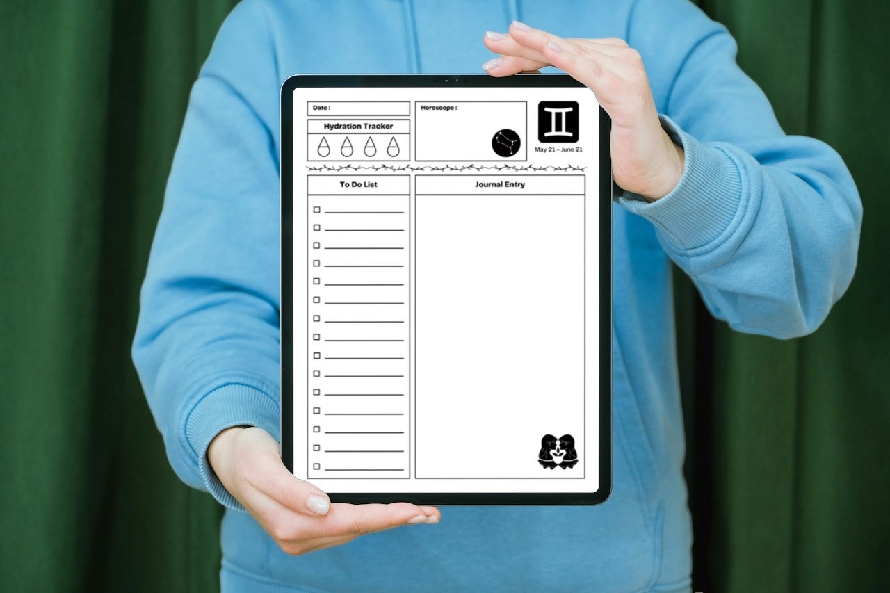 Zodiac Astrology Gemini Daily Planner and Monthly Budget Tracker