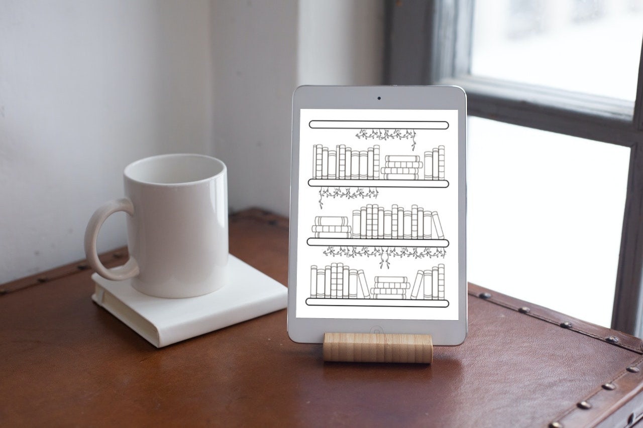 Minimalist Bookshelf Reading Log Tracker - 50 Books