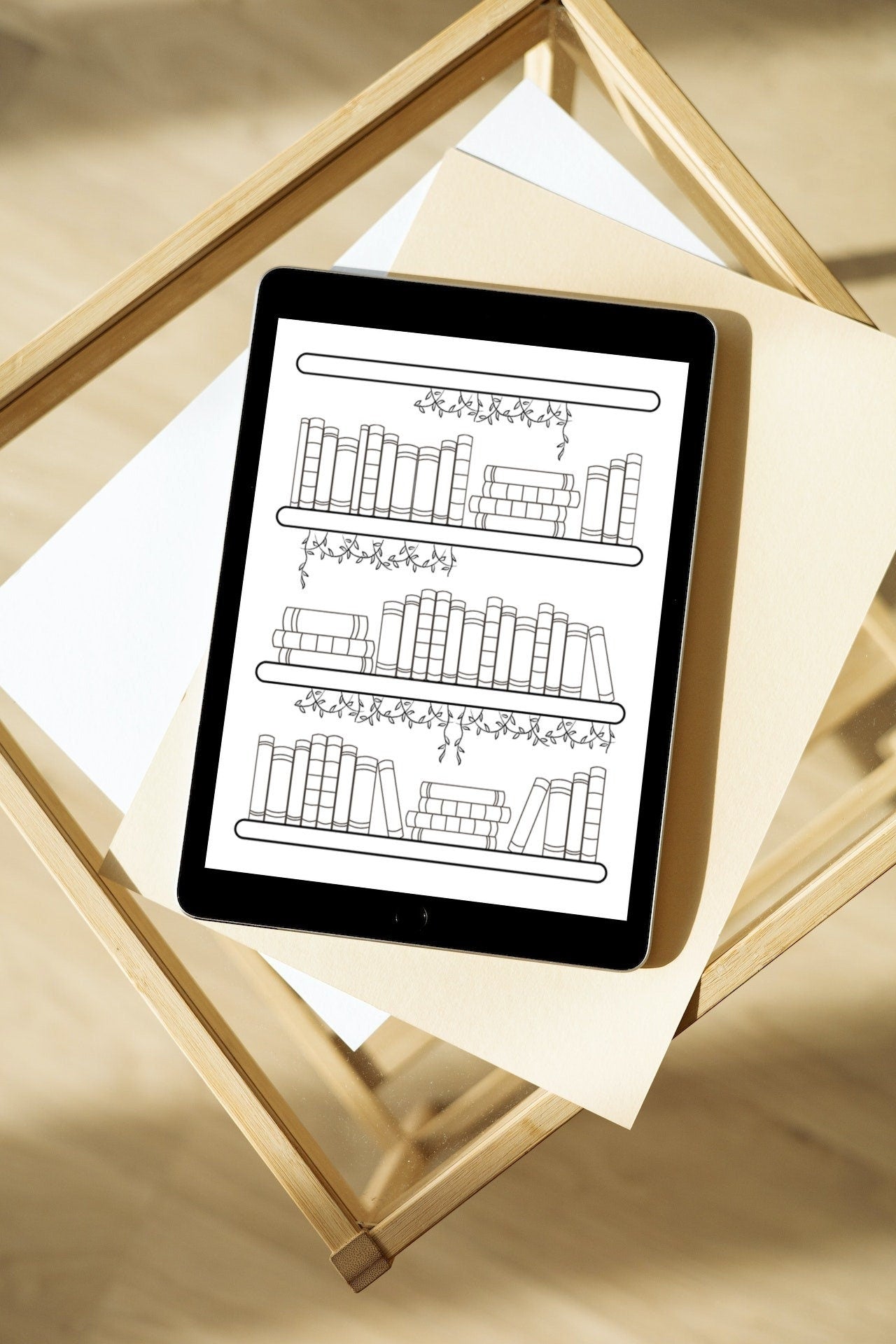 Minimalist Bookshelf Reading Log Tracker - 50 Books