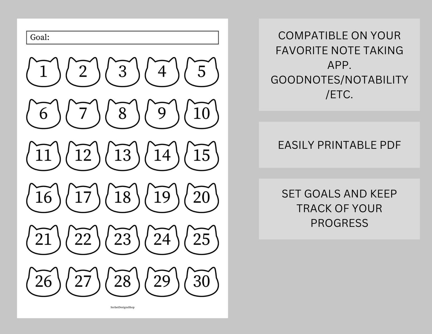 Habit Tracker - 30, 60, 90, & 365 Days