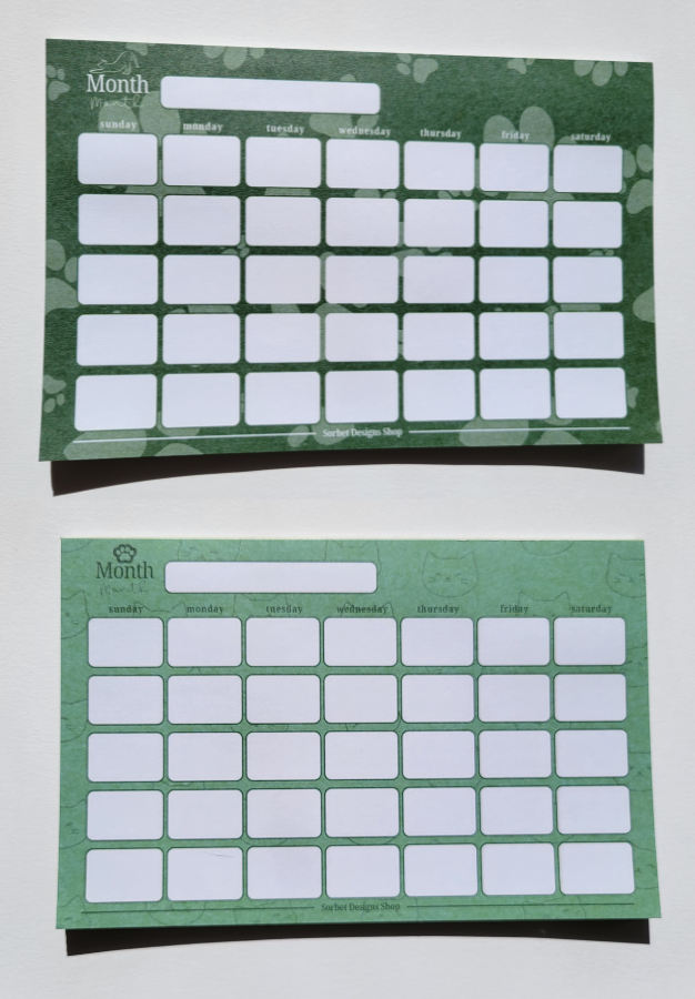 Undated Desk Calendar Notepad