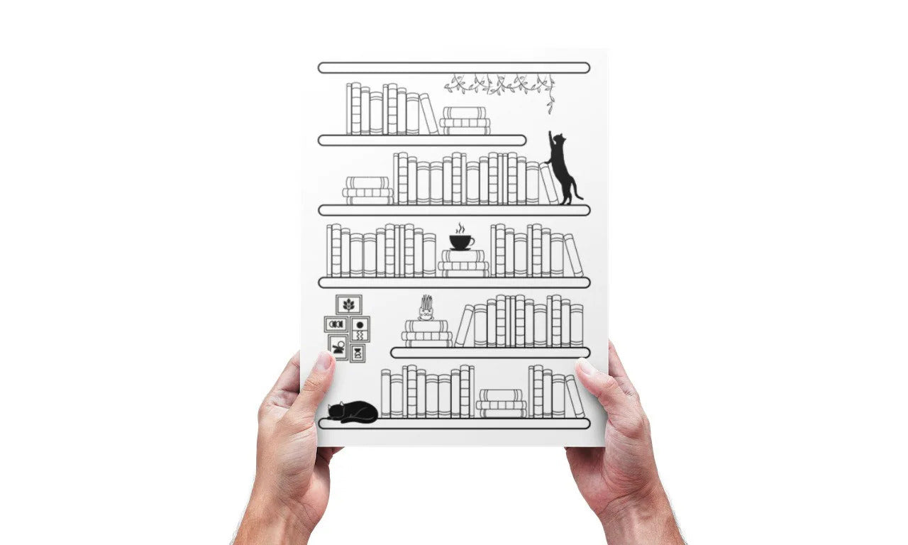 Bookshelf Reading Log Tracker Collection - 50, 75, 91 Books